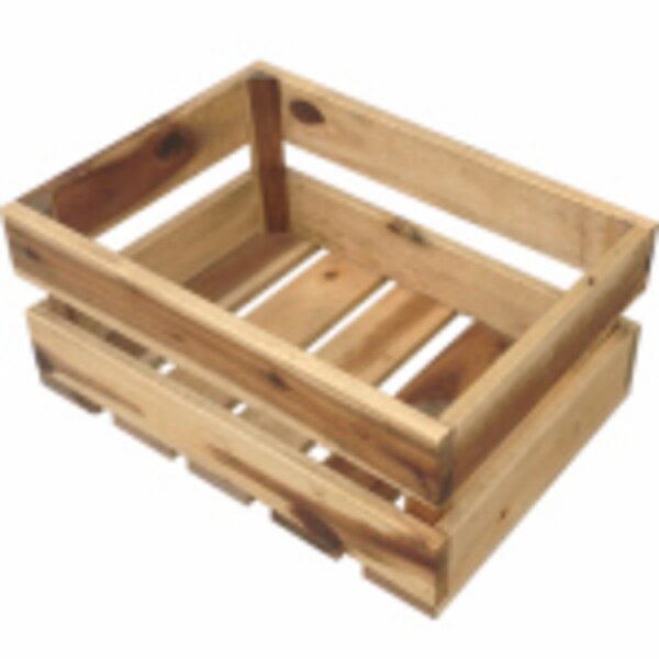 16 IN RECTANGULAR WOOD CRATE PLANTER