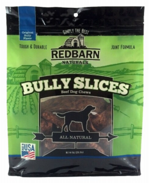 REDBARN 9OZ BULLY SLICES BEEF HIDE DOG TREATS