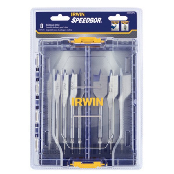 IRWIN SPEEDBOR 8 PC PRO SPADE BIT SET